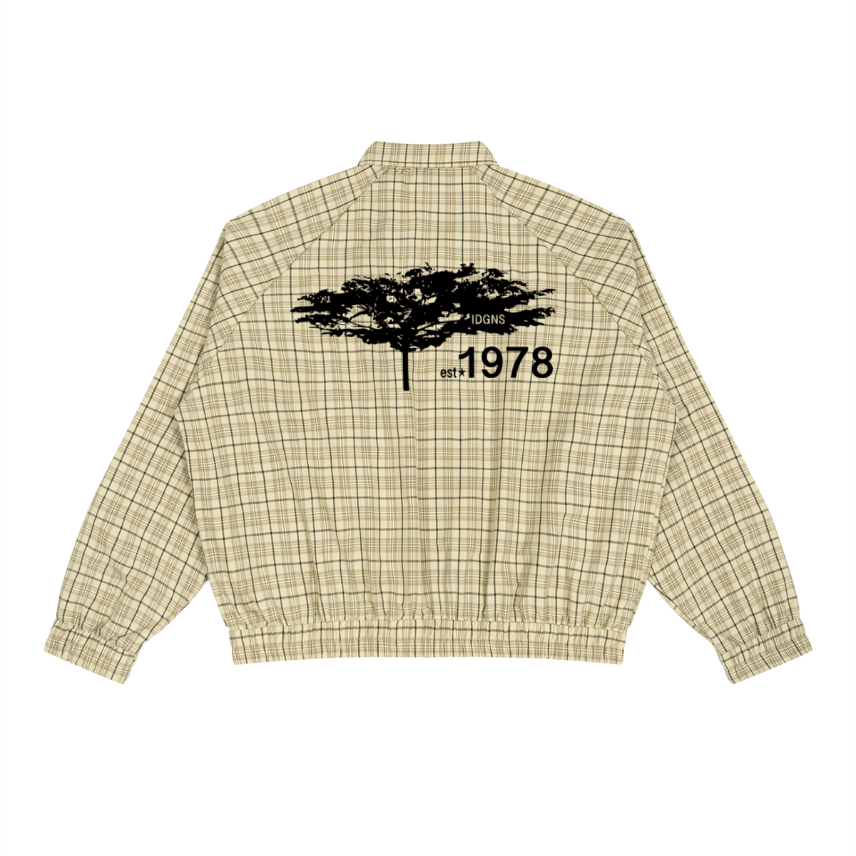 IDGNS Plaid Full-Zip Track Jacket