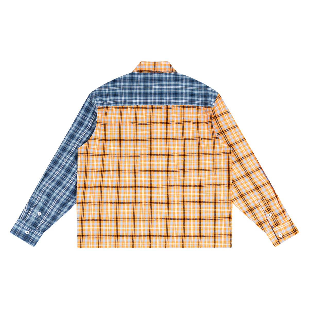 IDGNS Unisex Oversized Plaid Color Block Shirt