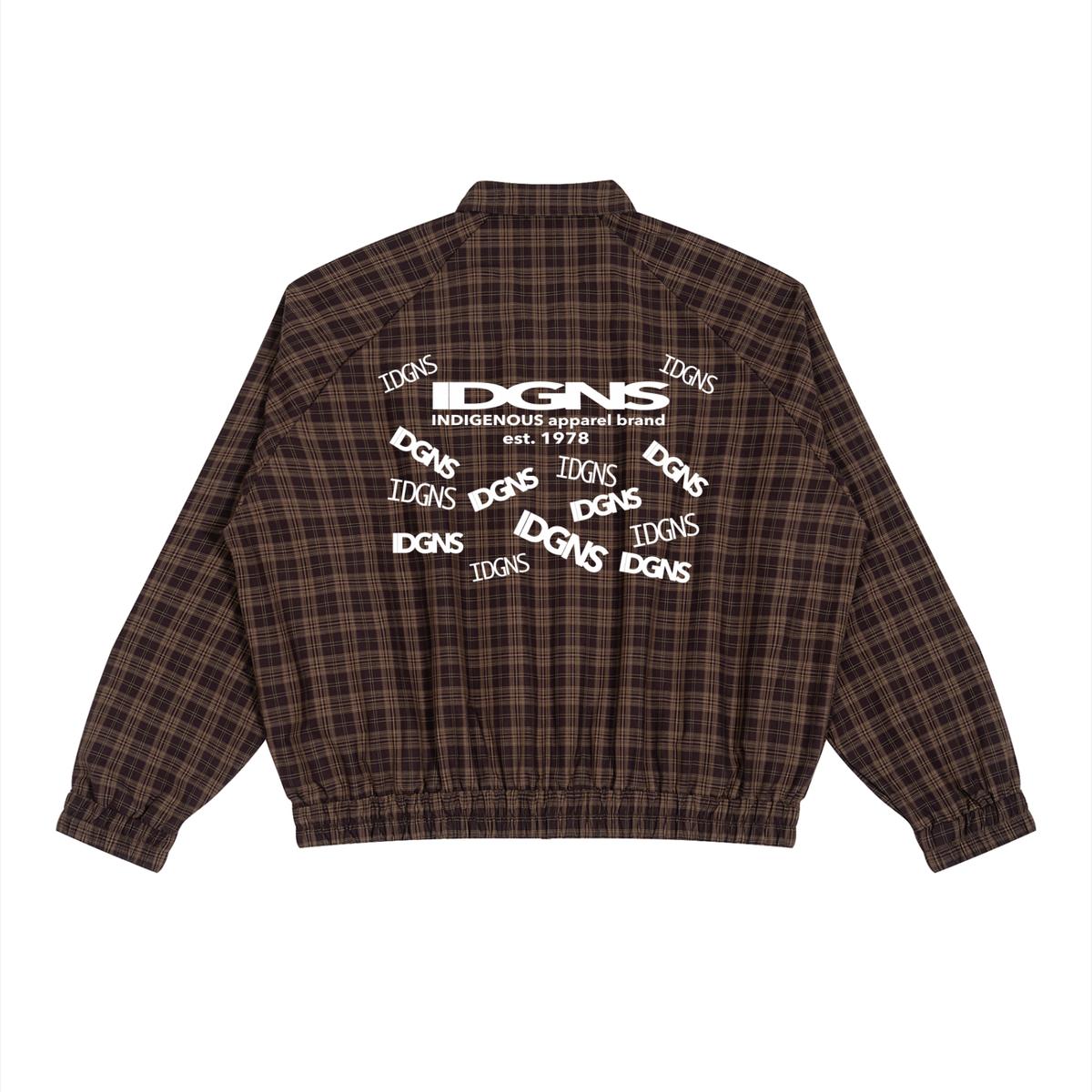 IDGNS Plaid Full-Zip Track Jacket