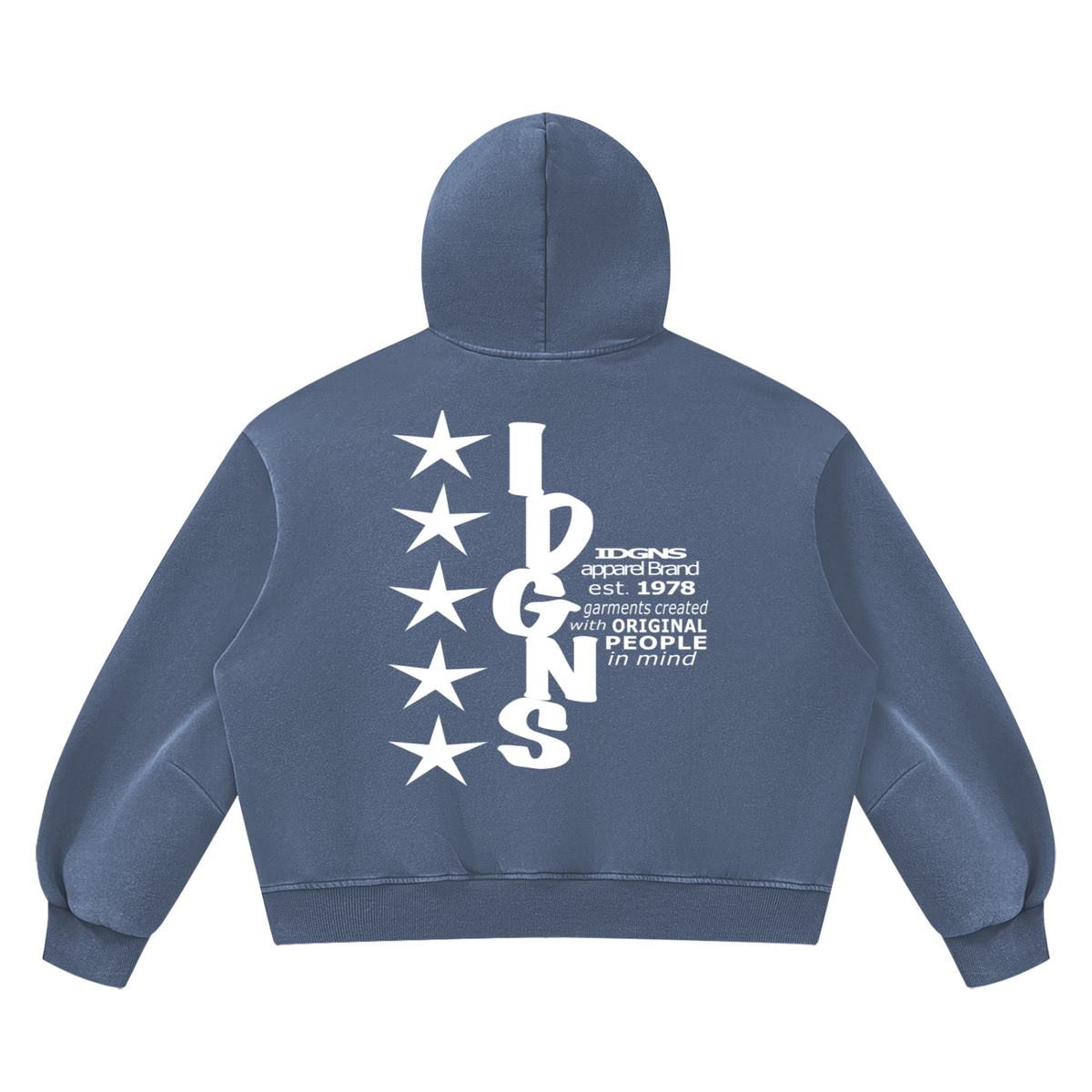 IDGNS Vintage Wash Boxy Fleece Hoodie