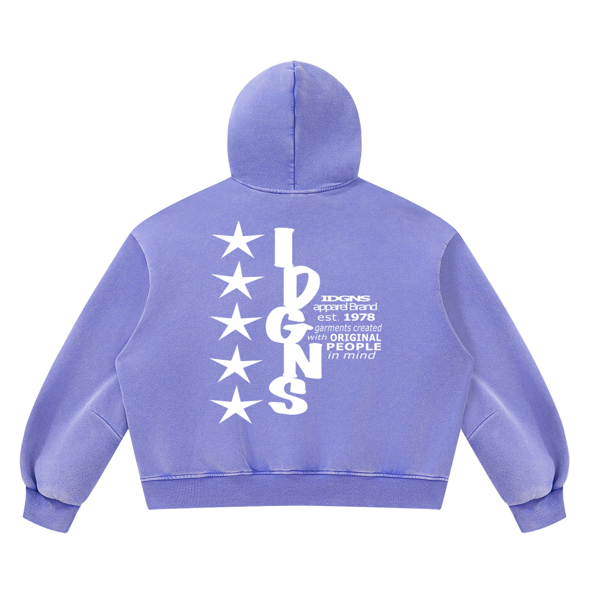 IDGNS Vintage Wash Boxy Fleece Hoodie