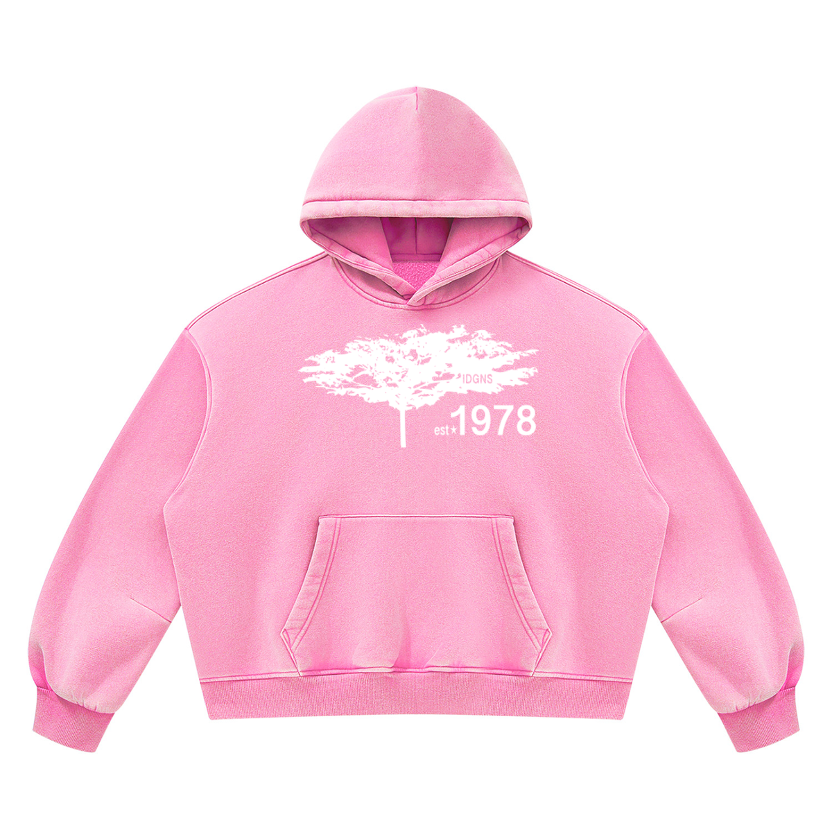 IDGNS Vintage Wash Boxy Fleece Hoodie