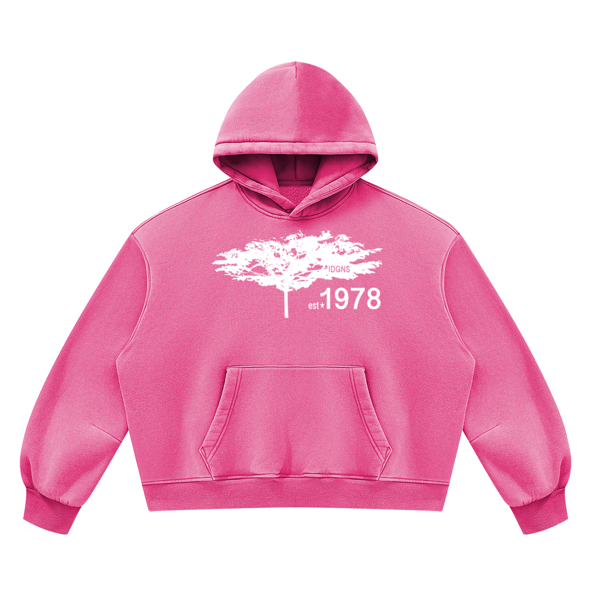 IDGNS Vintage Wash Boxy Fleece Hoodie