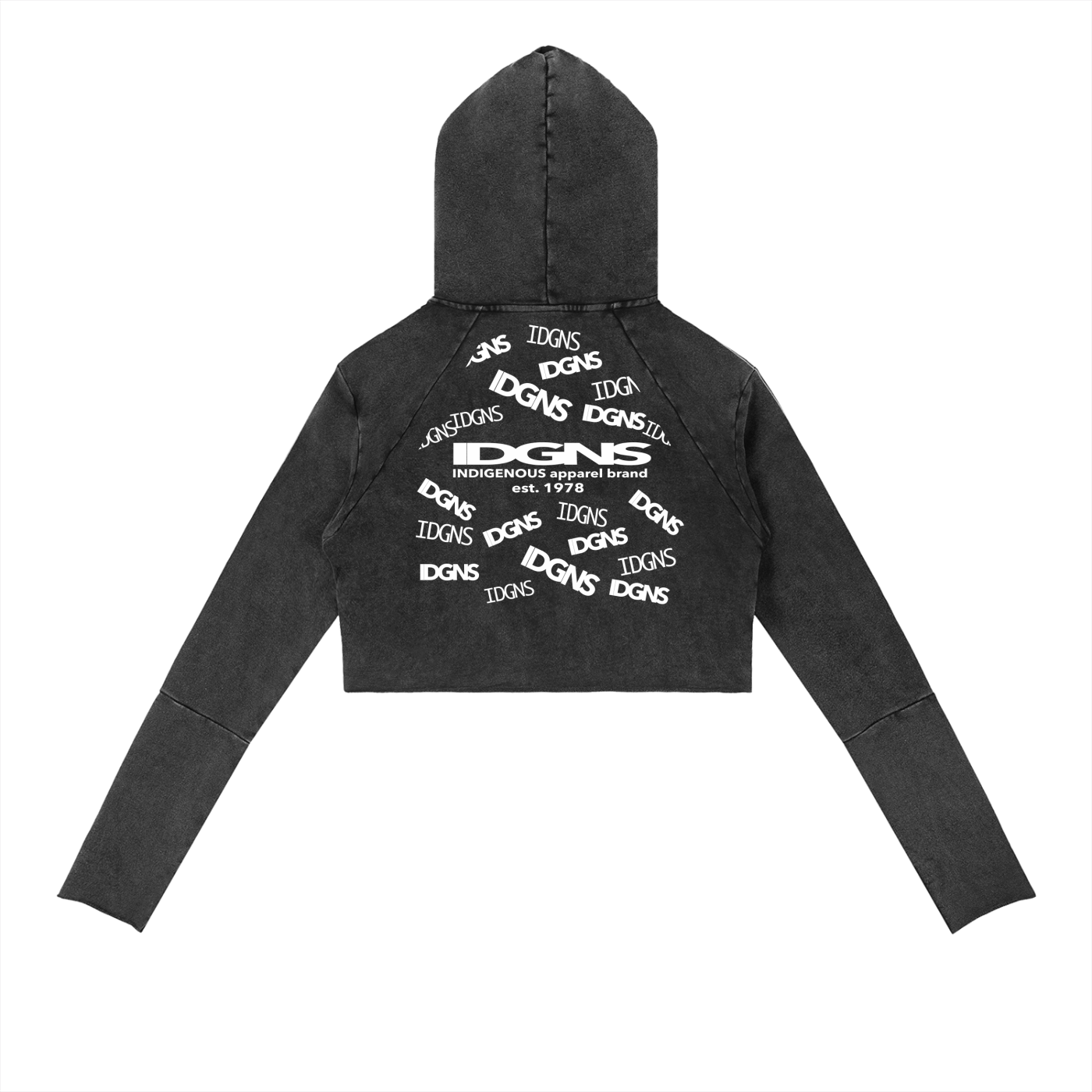 IDGNS Original Woman 2026 Vintage Washed Raw Edge Hoodie IDGNS