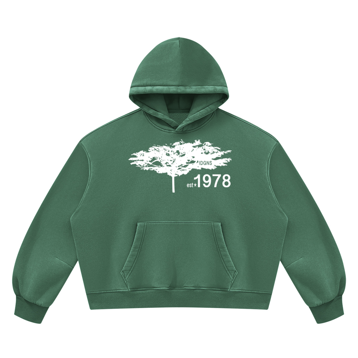 IDGNS Vintage Wash Boxy Fleece Hoodie