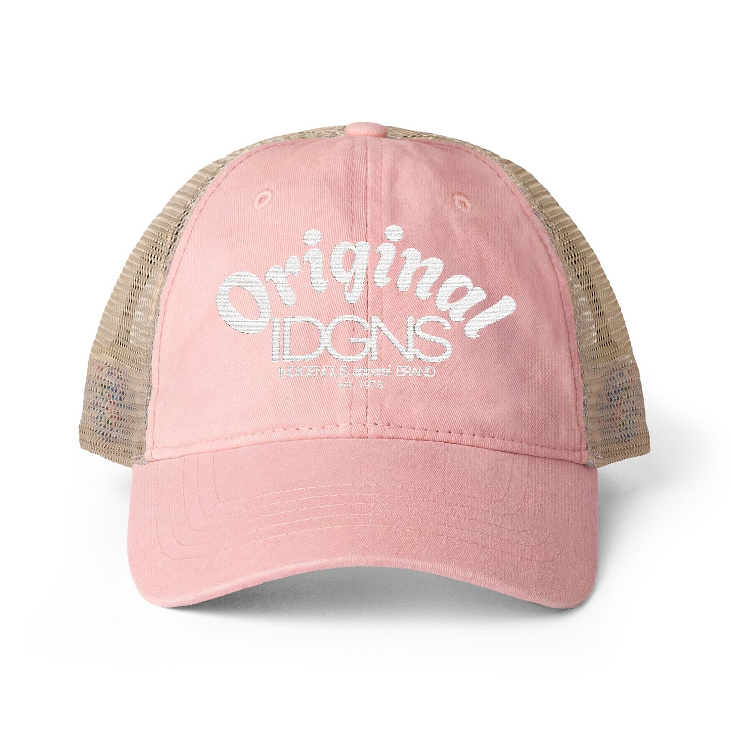 IDGNS Women's Embroided Washed Mesh-Back Cap
