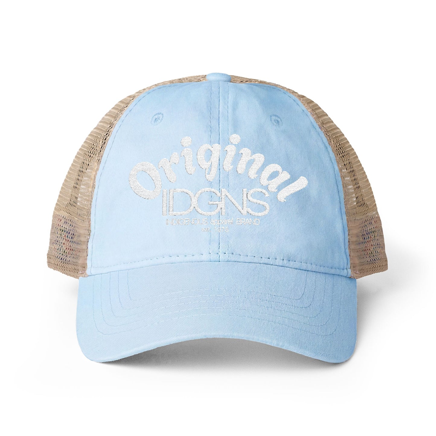 IDGNS Women's Embroided Washed Mesh-Back Cap