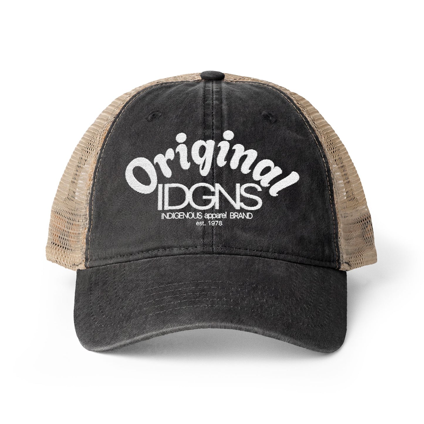 IDGNS Women's Embroided Washed Mesh-Back Cap