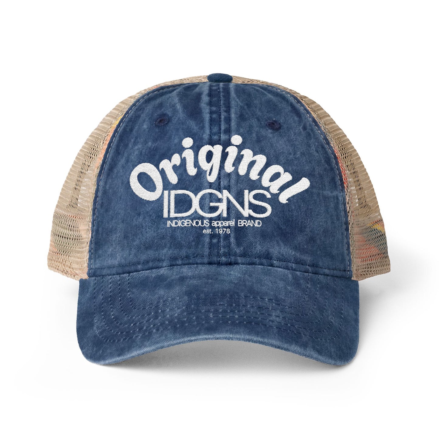 IDGNS Women's Embroided Washed Mesh-Back Cap
