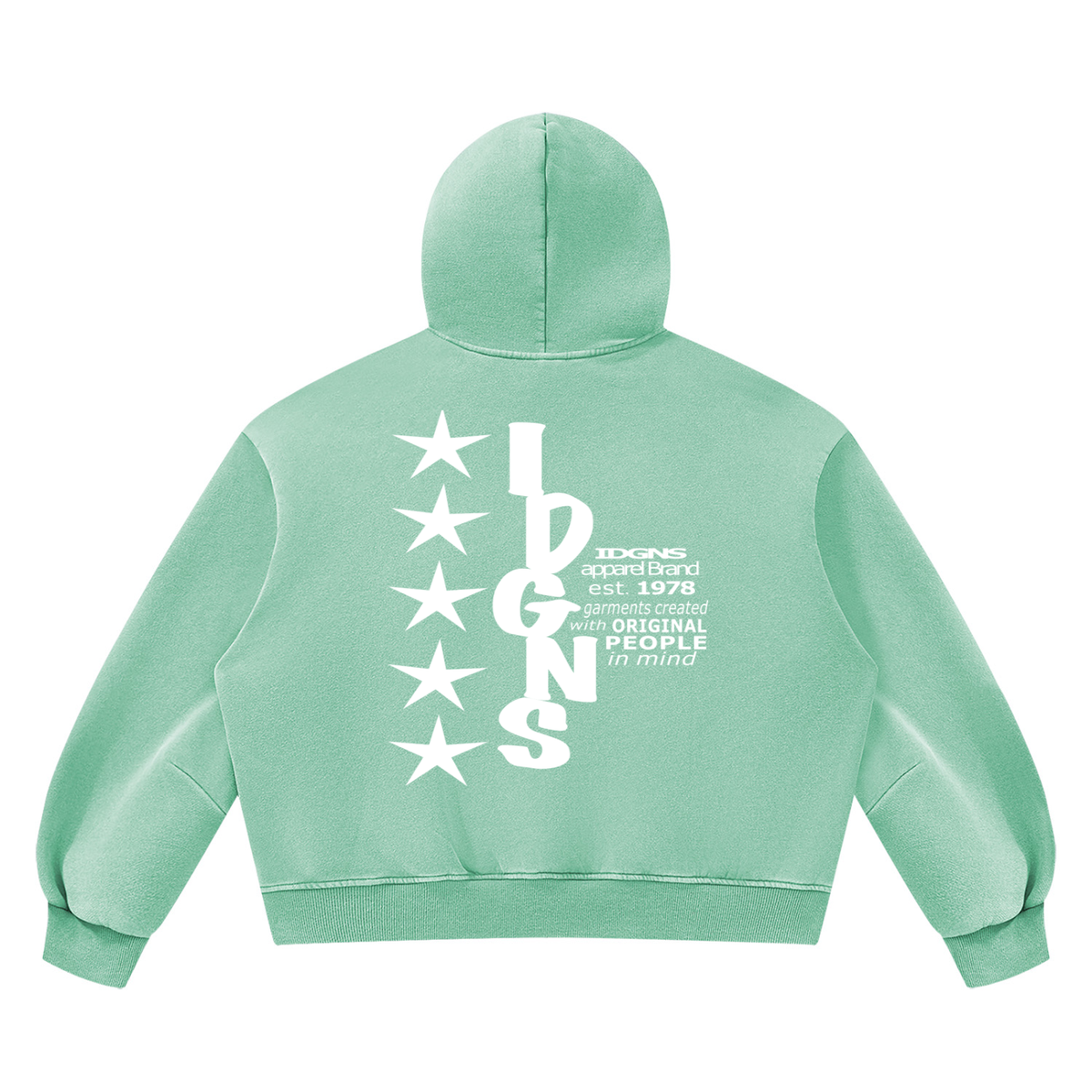 IDGNS Vintage Wash Boxy Fleece Hoodie