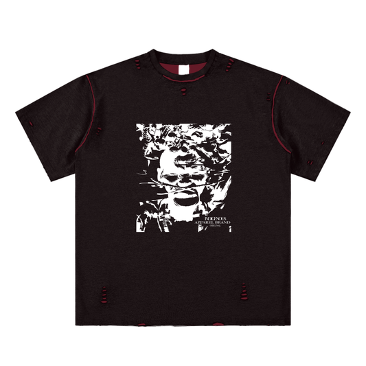 IDGNS 2026 INDIGENOUS WORLD Graphic Hand-frayed Reversible T-shirt IDGNS