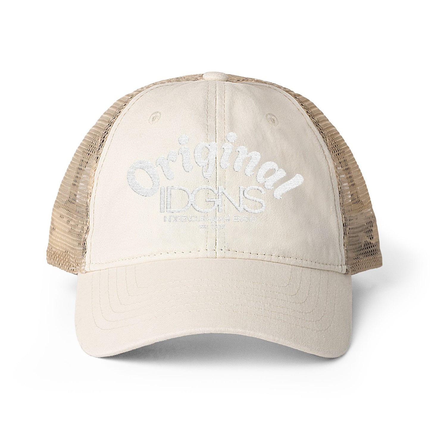 IDGNS Women's Embroided Washed Mesh-Back Cap