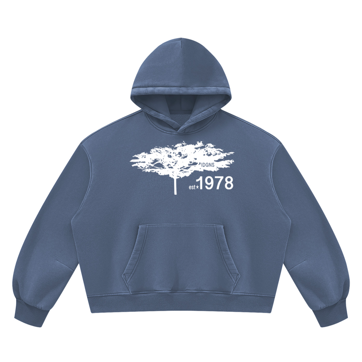 IDGNS Vintage Wash Boxy Fleece Hoodie