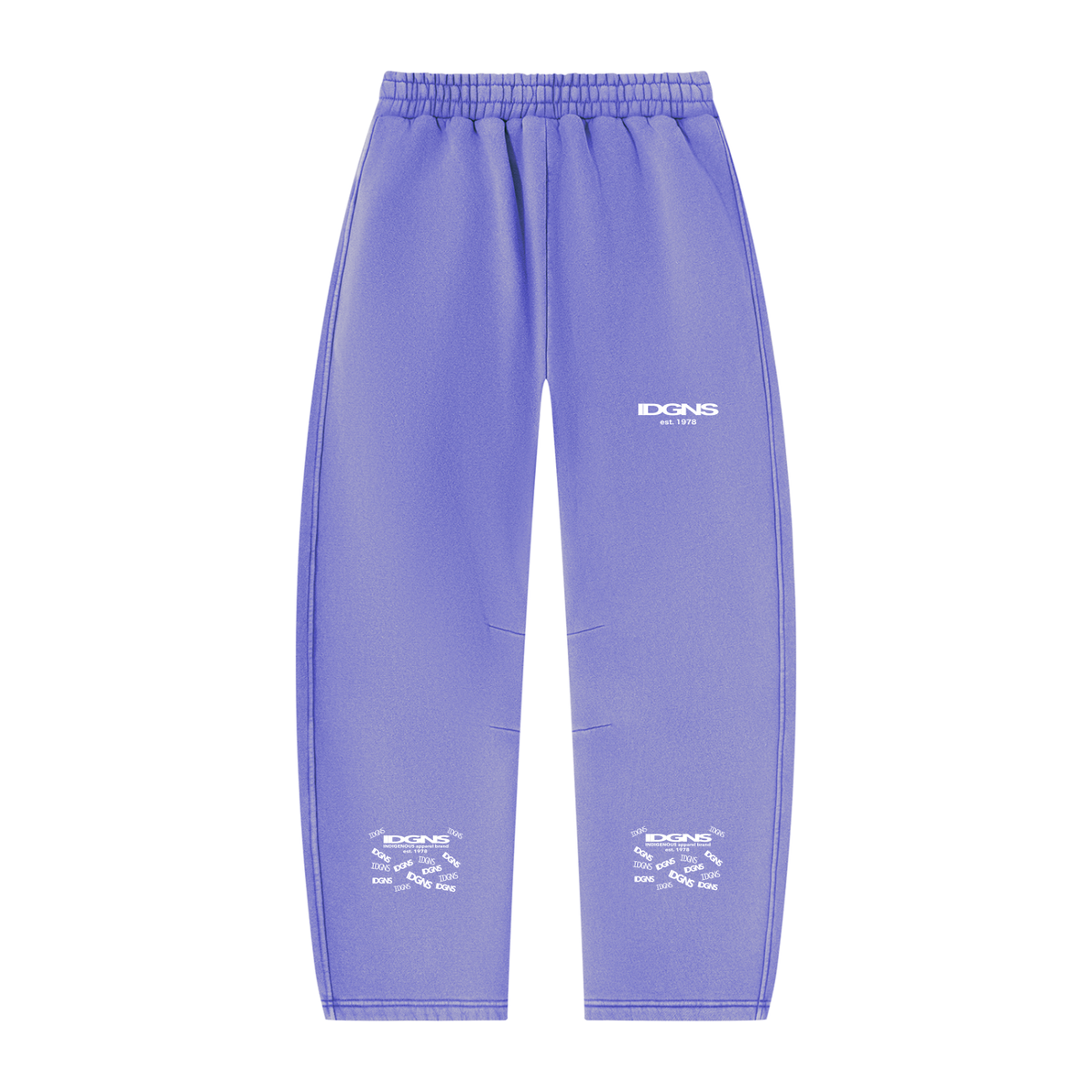 IDGNS Vintage Wash Barrel Leg Fleece Sweatpants