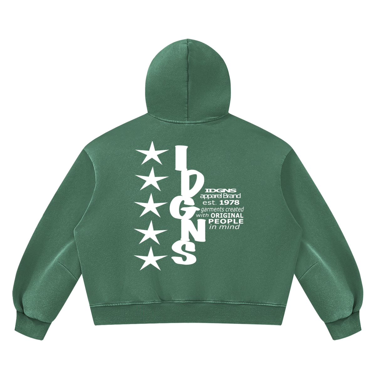 IDGNS Vintage Wash Boxy Fleece Hoodie