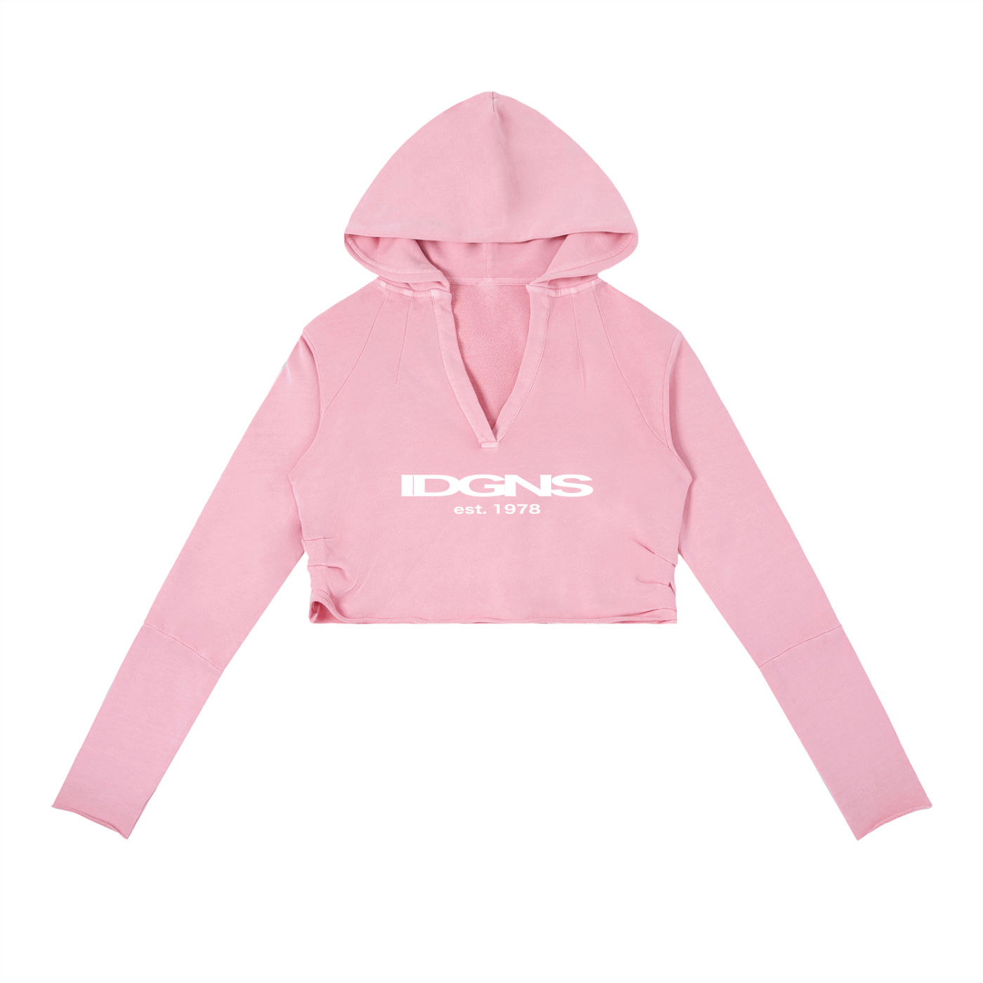 IDGNS WOMEN'S Vintage Washed Raw Edge Hoodie ODMPOD