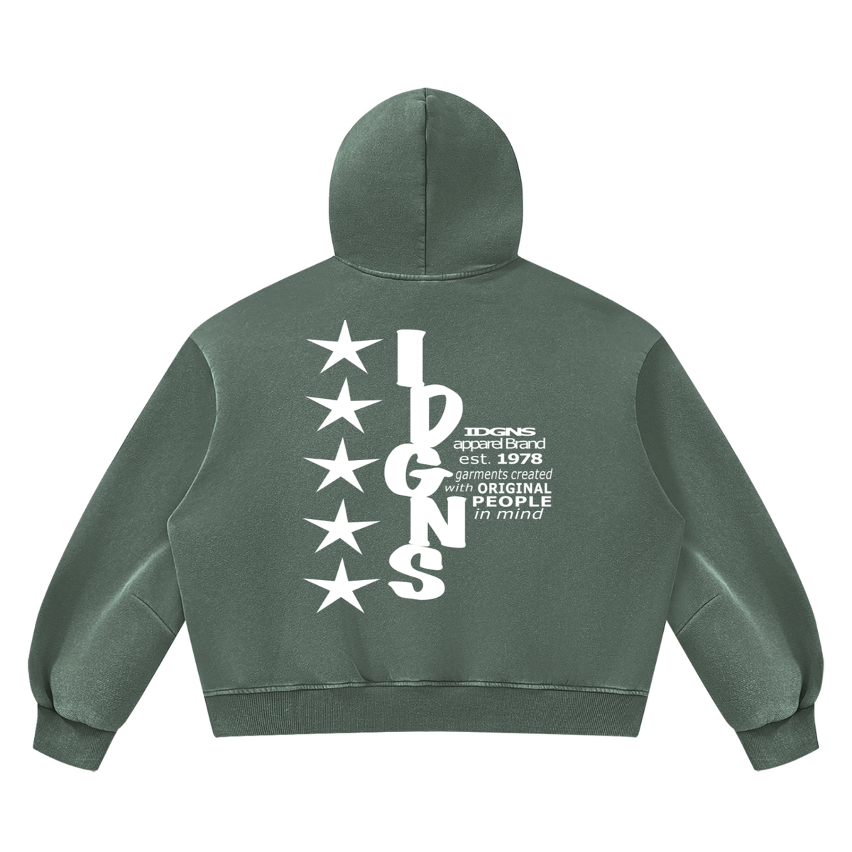 IDGNS Vintage Wash Boxy Fleece Hoodie