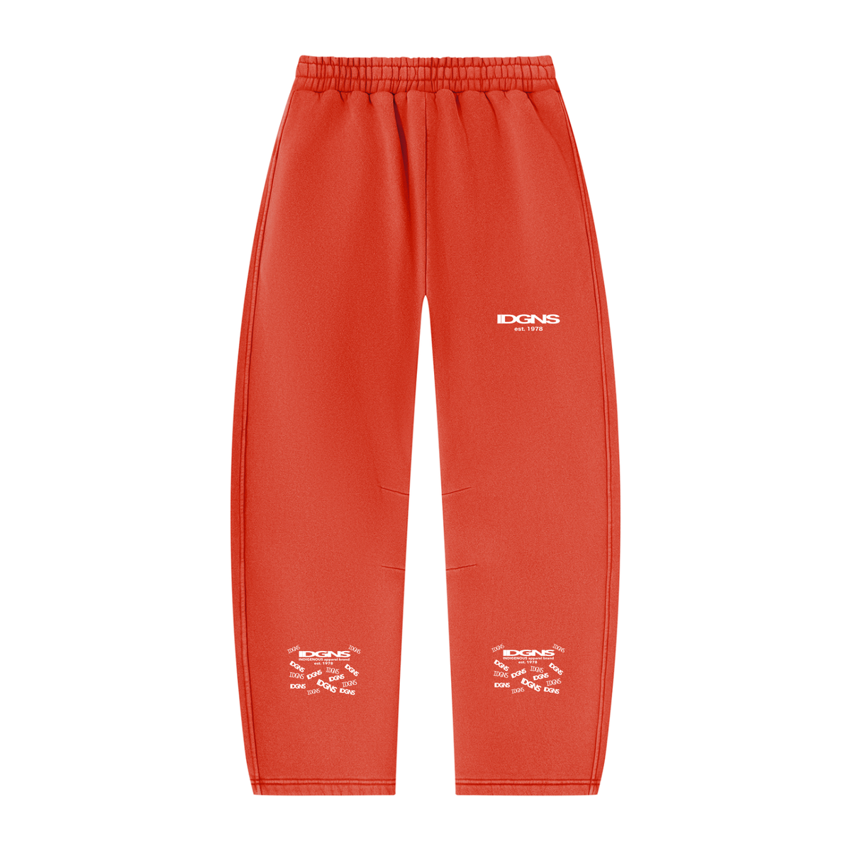 IDGNS Vintage Wash Barrel Leg Fleece Sweatpants