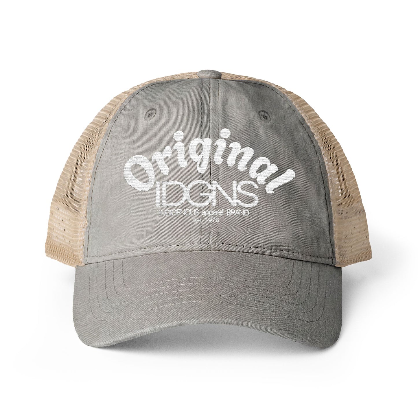 IDGNS Women's Embroided Washed Mesh-Back Cap