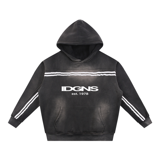 IDGNS TRADITION Sun Fade Contrast Tape Fleece Hoodie ODMPOD