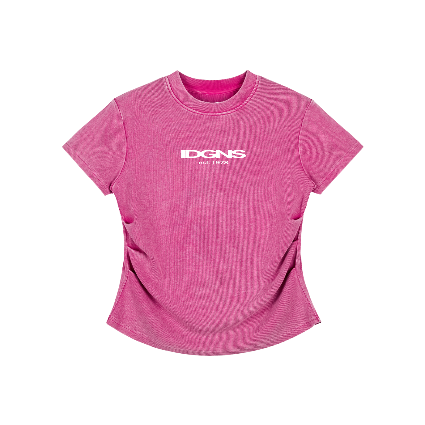 IDGNS WOMEN'S Vintage Washed Bodycon Cotton T-Shirt IDGNS