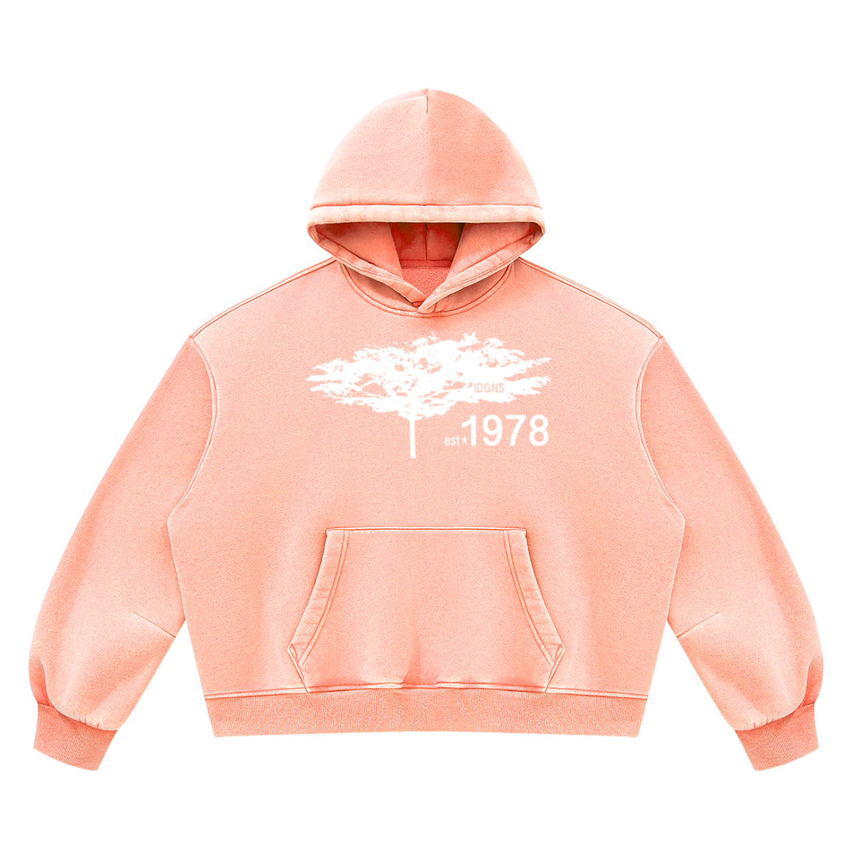 IDGNS Vintage Wash Boxy Fleece Hoodie
