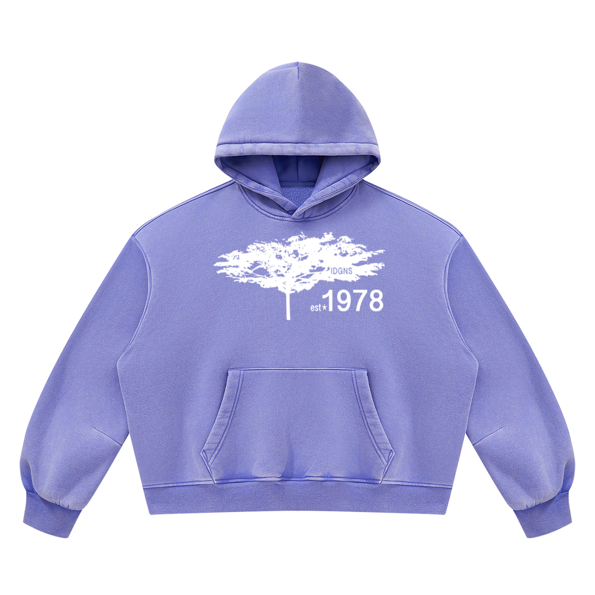 IDGNS Vintage Wash Boxy Fleece Hoodie
