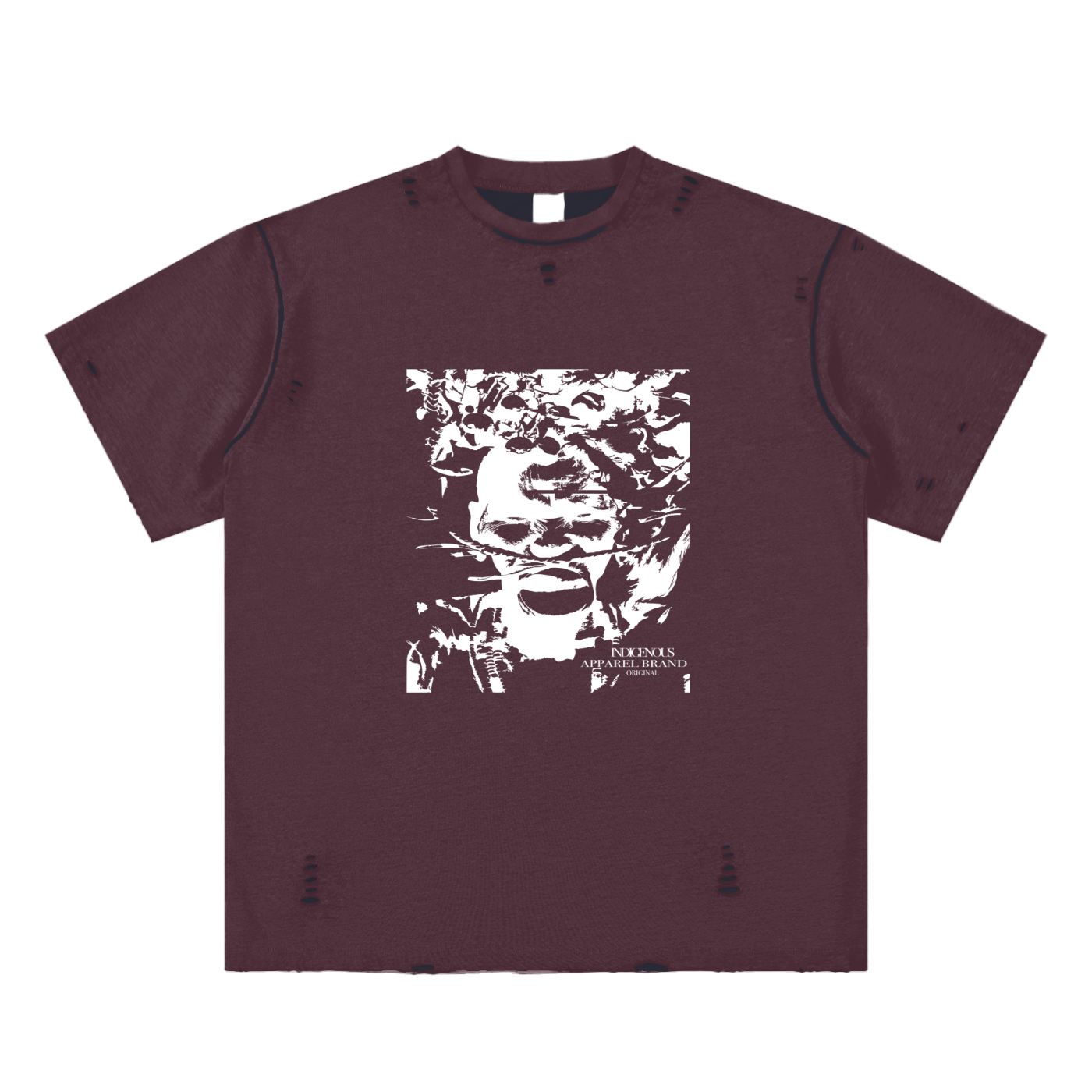 IDGNS 2026 INDIGENOUS WORLD Graphic Hand-frayed Reversible T-shirt IDGNS