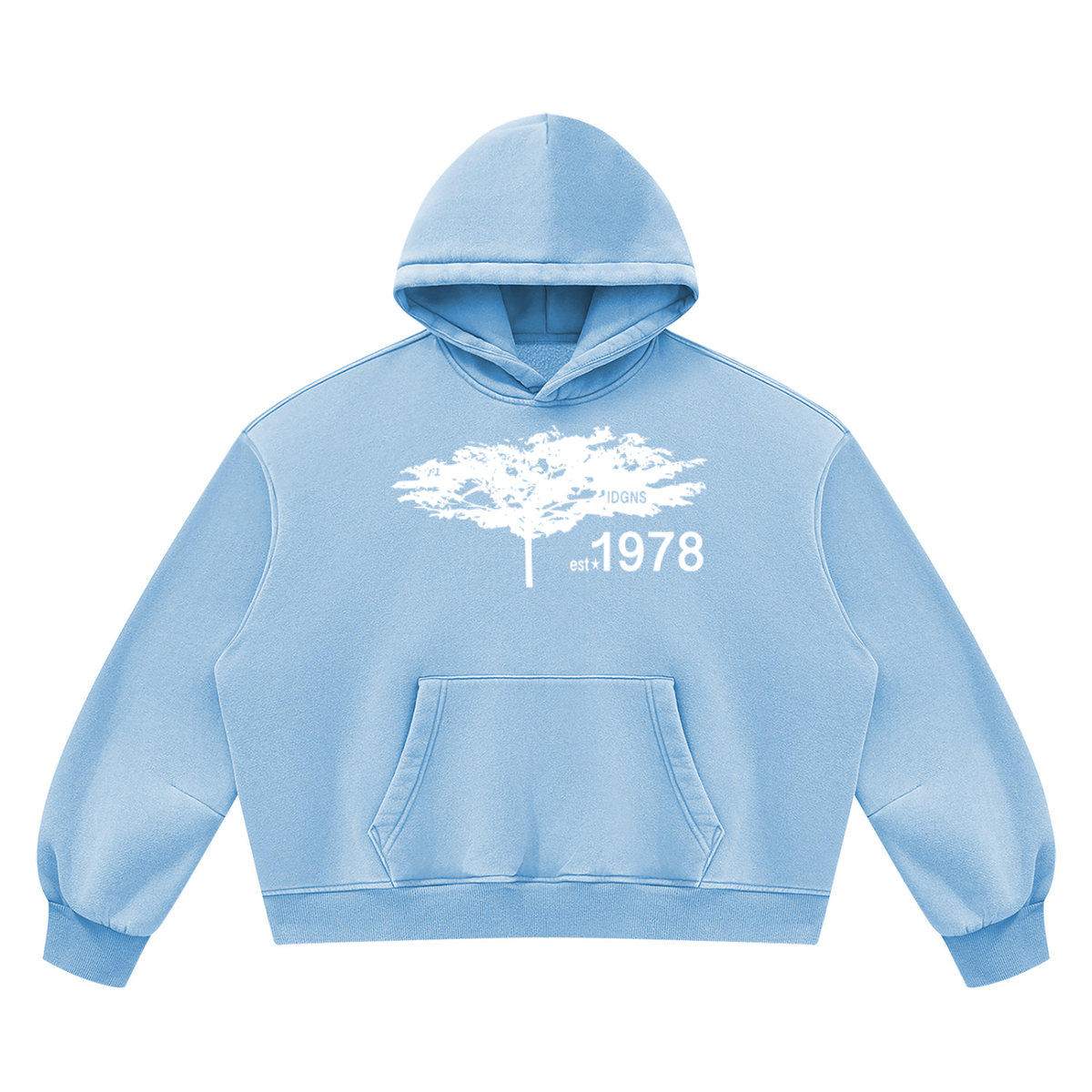 IDGNS Vintage Wash Boxy Fleece Hoodie