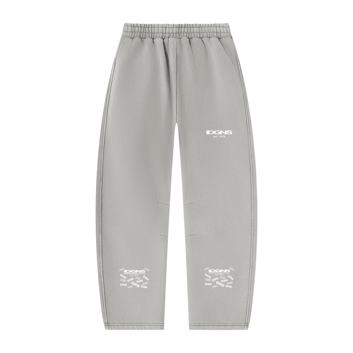 IDGNS Vintage Wash Barrel Leg Fleece Sweatpants