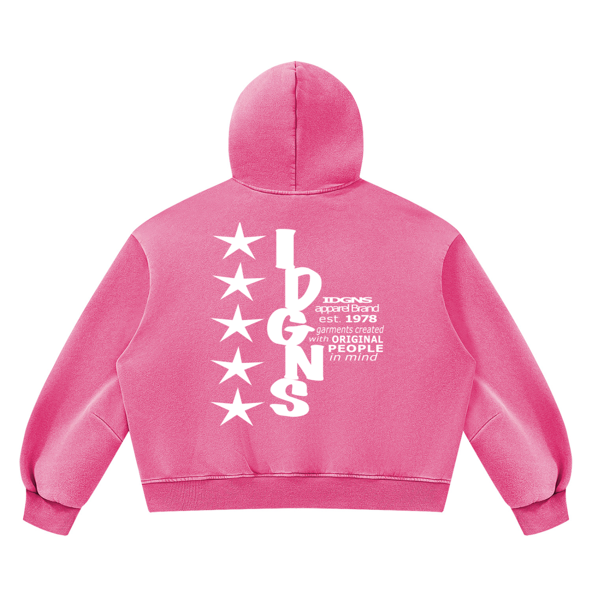 IDGNS Vintage Wash Boxy Fleece Hoodie