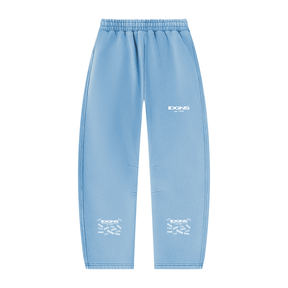 IDGNS Vintage Wash Barrel Leg Fleece Sweatpants