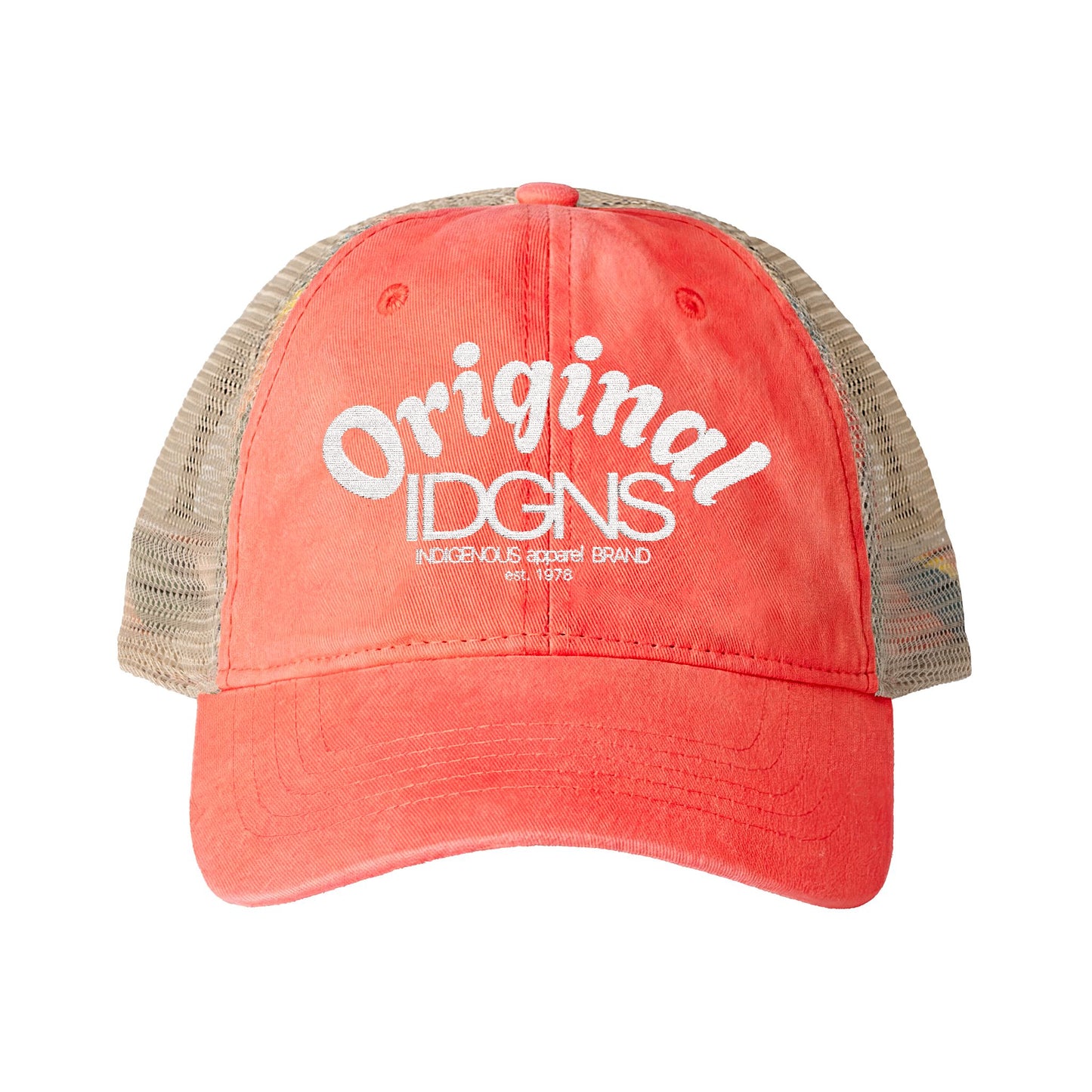 IDGNS Women's Embroided Washed Mesh-Back Cap