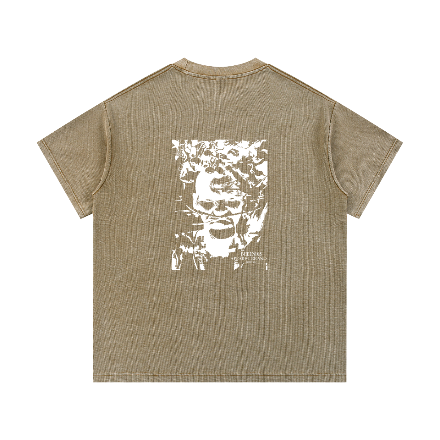 IDGNS Unisex Mineral Wash Waffle Knit T-Shirt IDGNS