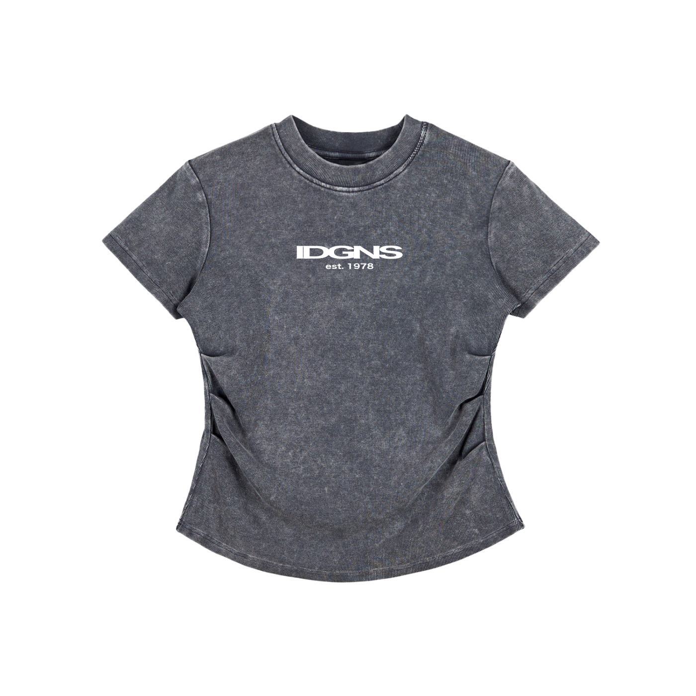 IDGNS WOMEN'S Vintage Washed Bodycon Cotton T-Shirt IDGNS