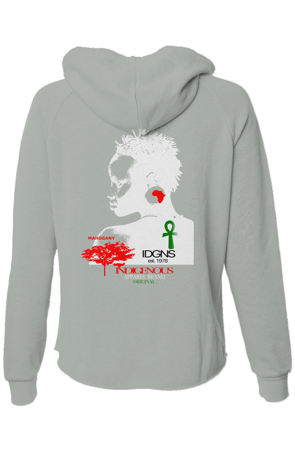 Womens Lightweight Wash Zip Hoodie