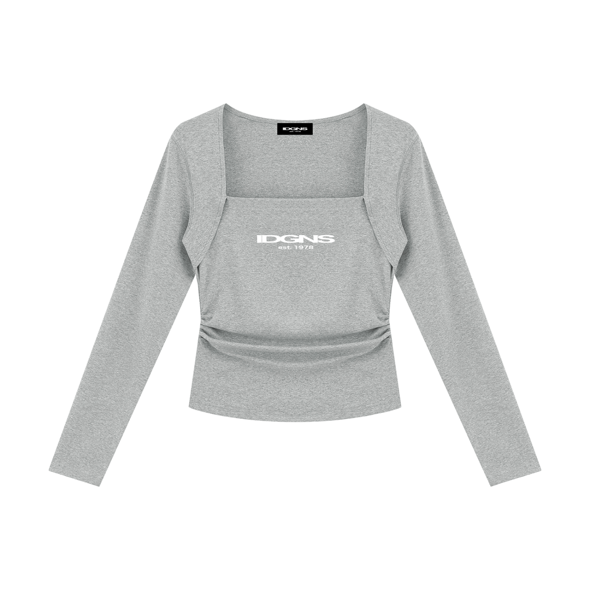 IDGNS Women's Ruched Long Sleeve T-Shirt