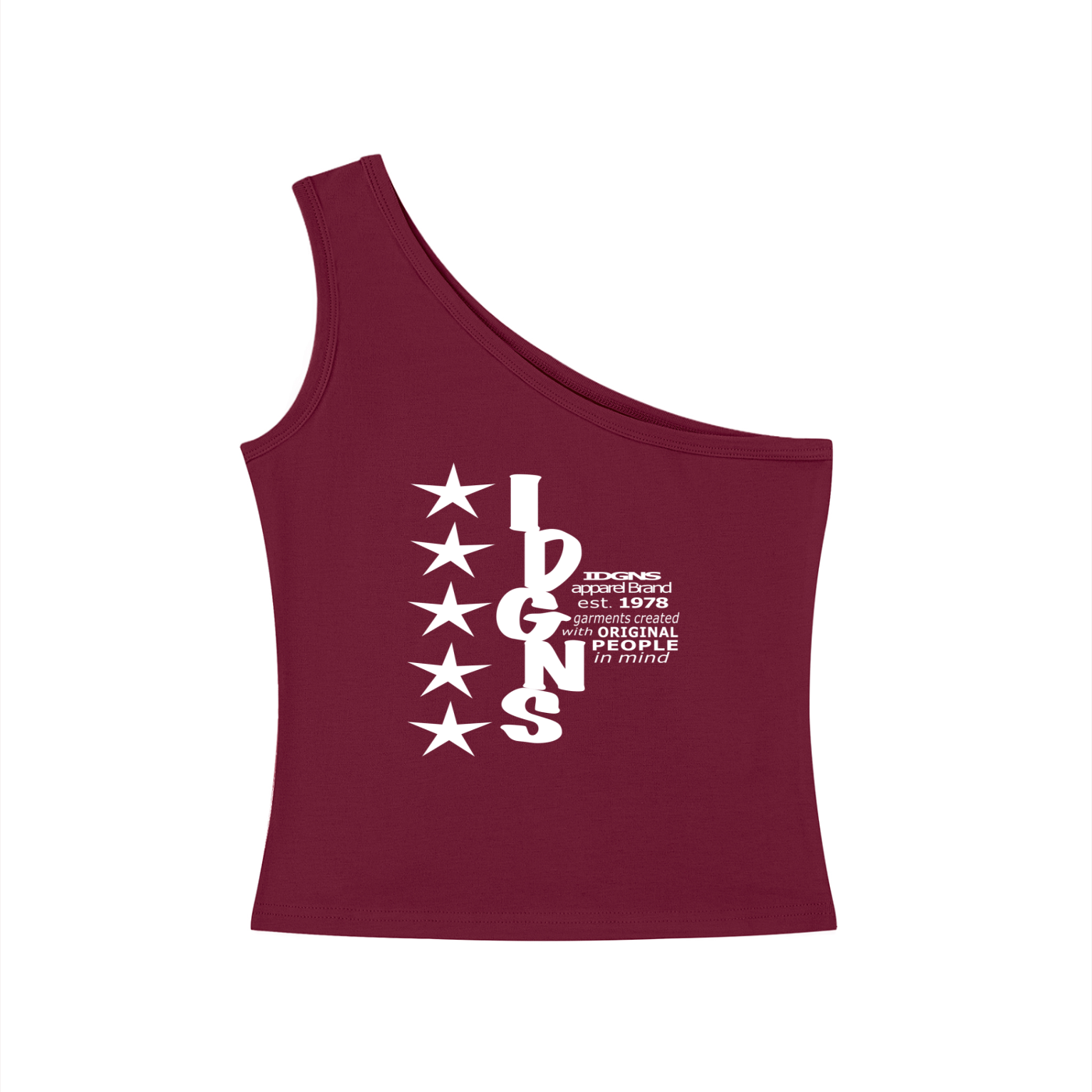 IDGNS Original Woman 2026 Women's One-Shoulder Crop T-Shirt ODMPOD
