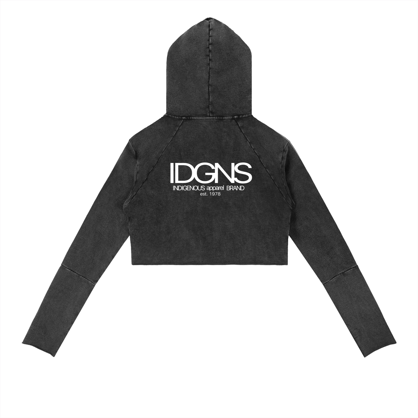 IDGNS WOMEN'S Vintage Washed Raw Edge Hoodie ODMPOD