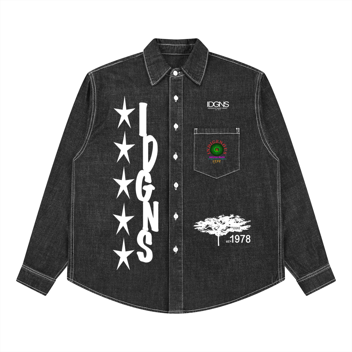IDGNS Vintage Wash Denim Shirt