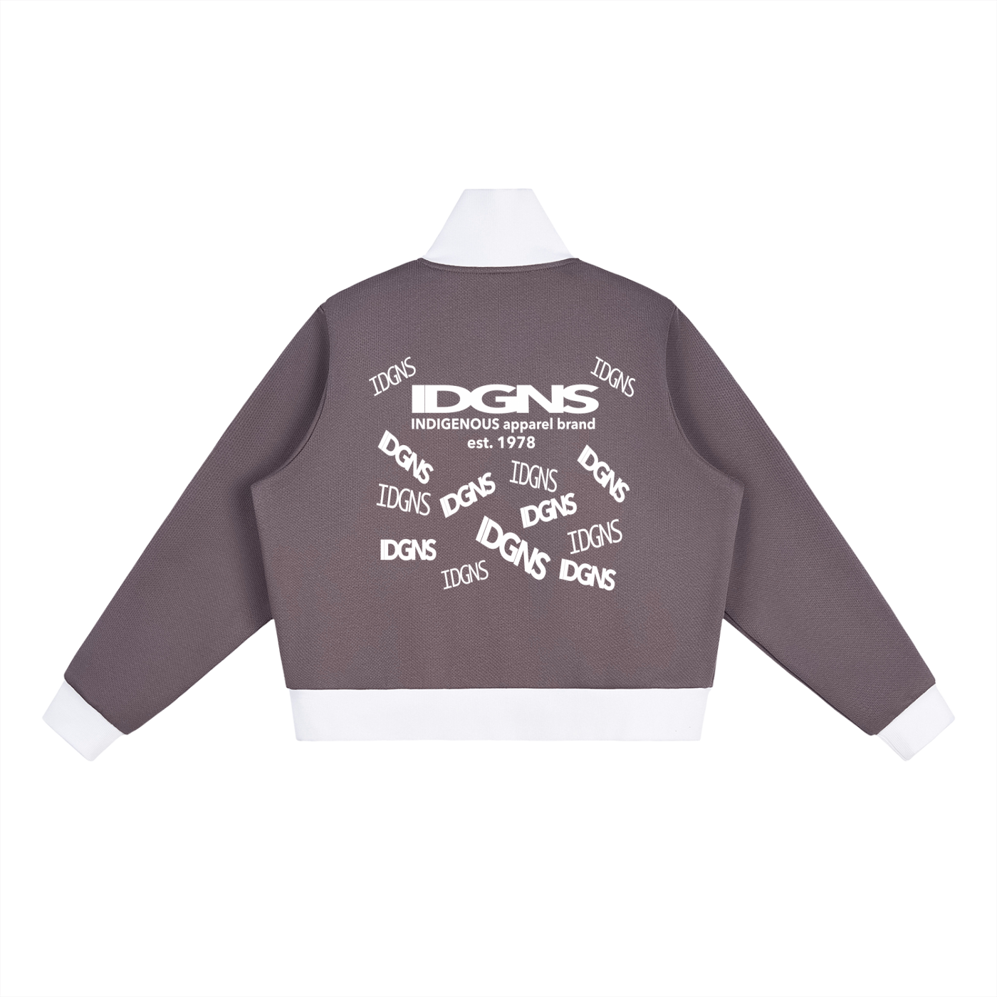 IDGNS WOMEN'S Side Stripe Fleece Cropped Track Jacket IDGNS