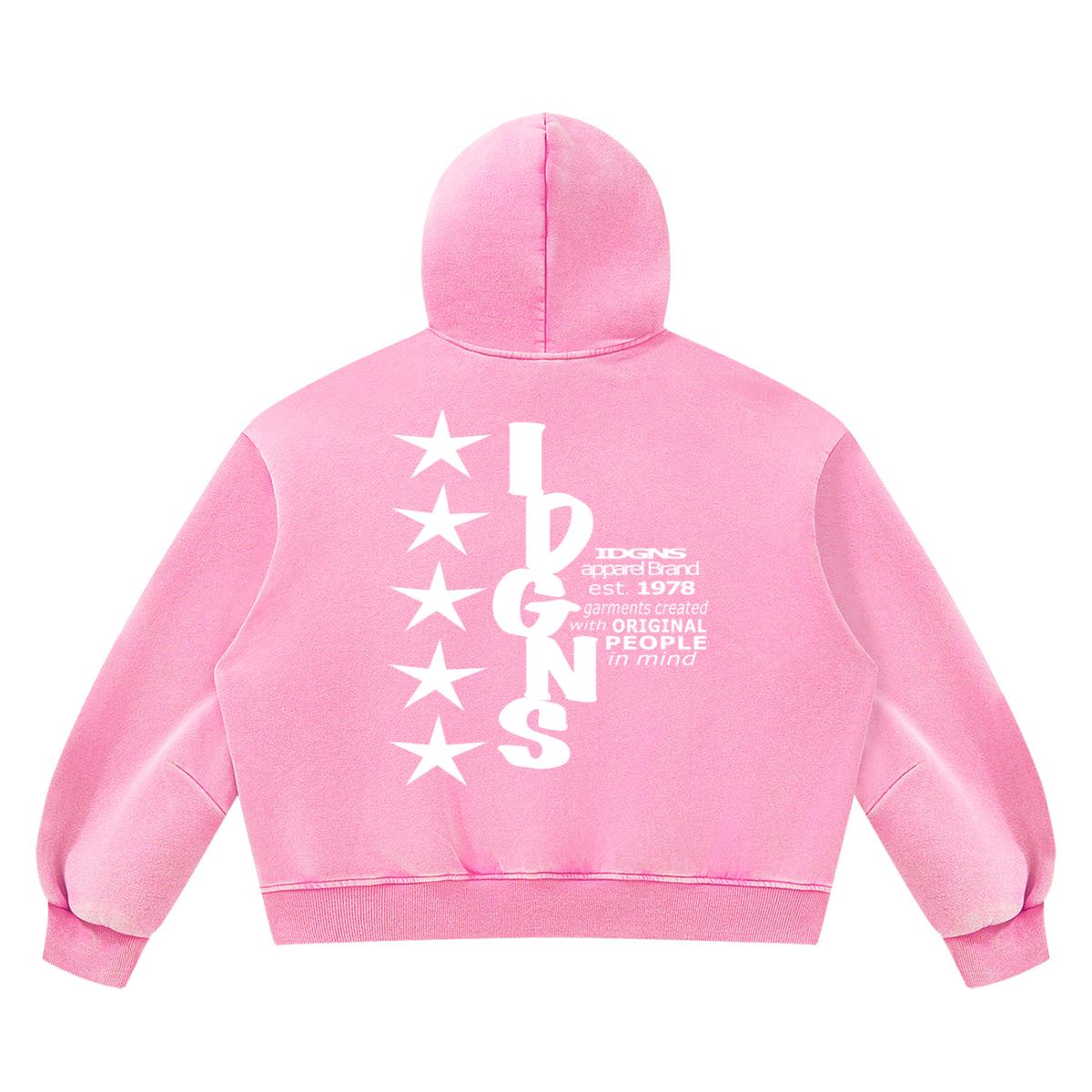 IDGNS Vintage Wash Boxy Fleece Hoodie