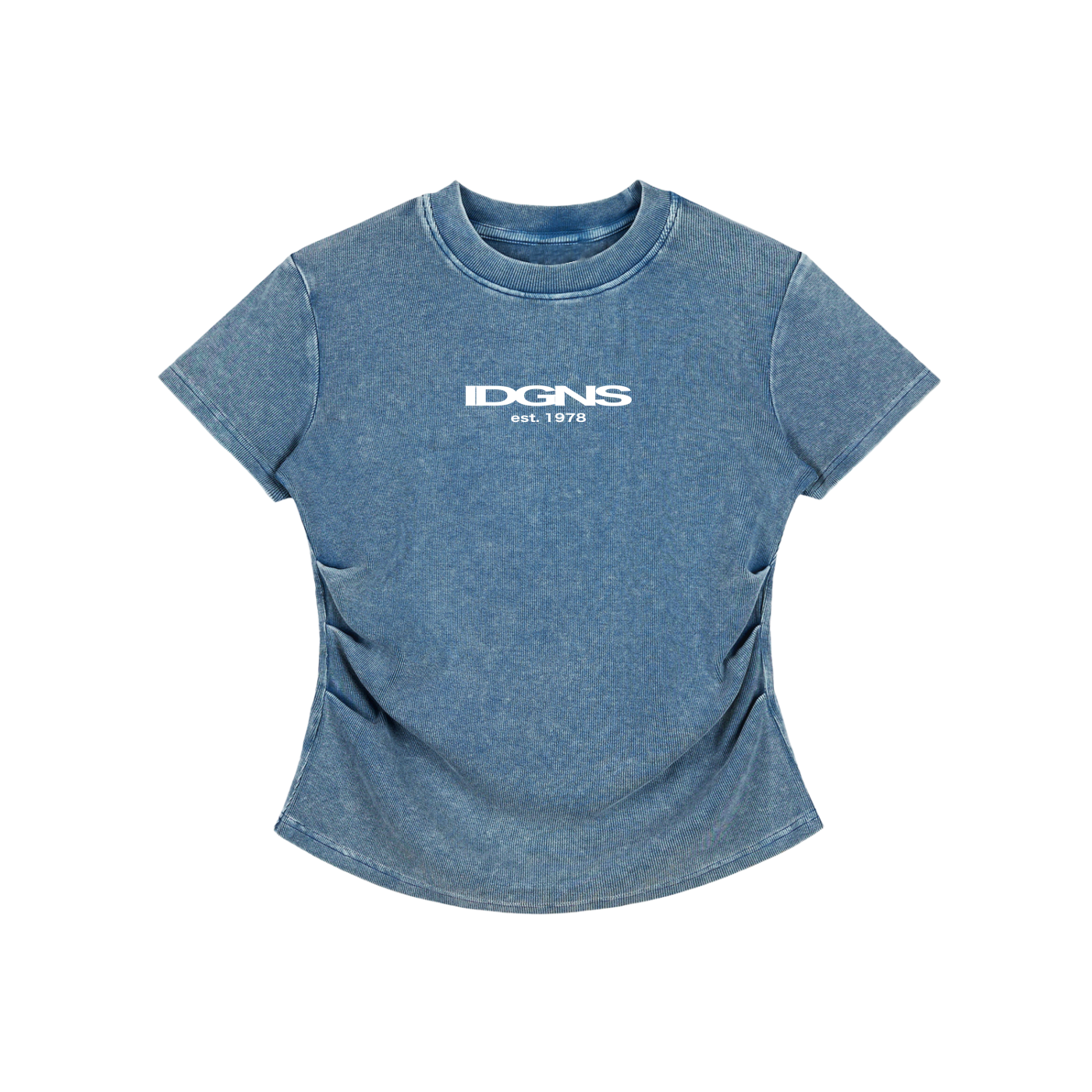 IDGNS WOMEN'S Vintage Washed Bodycon Cotton T-Shirt IDGNS