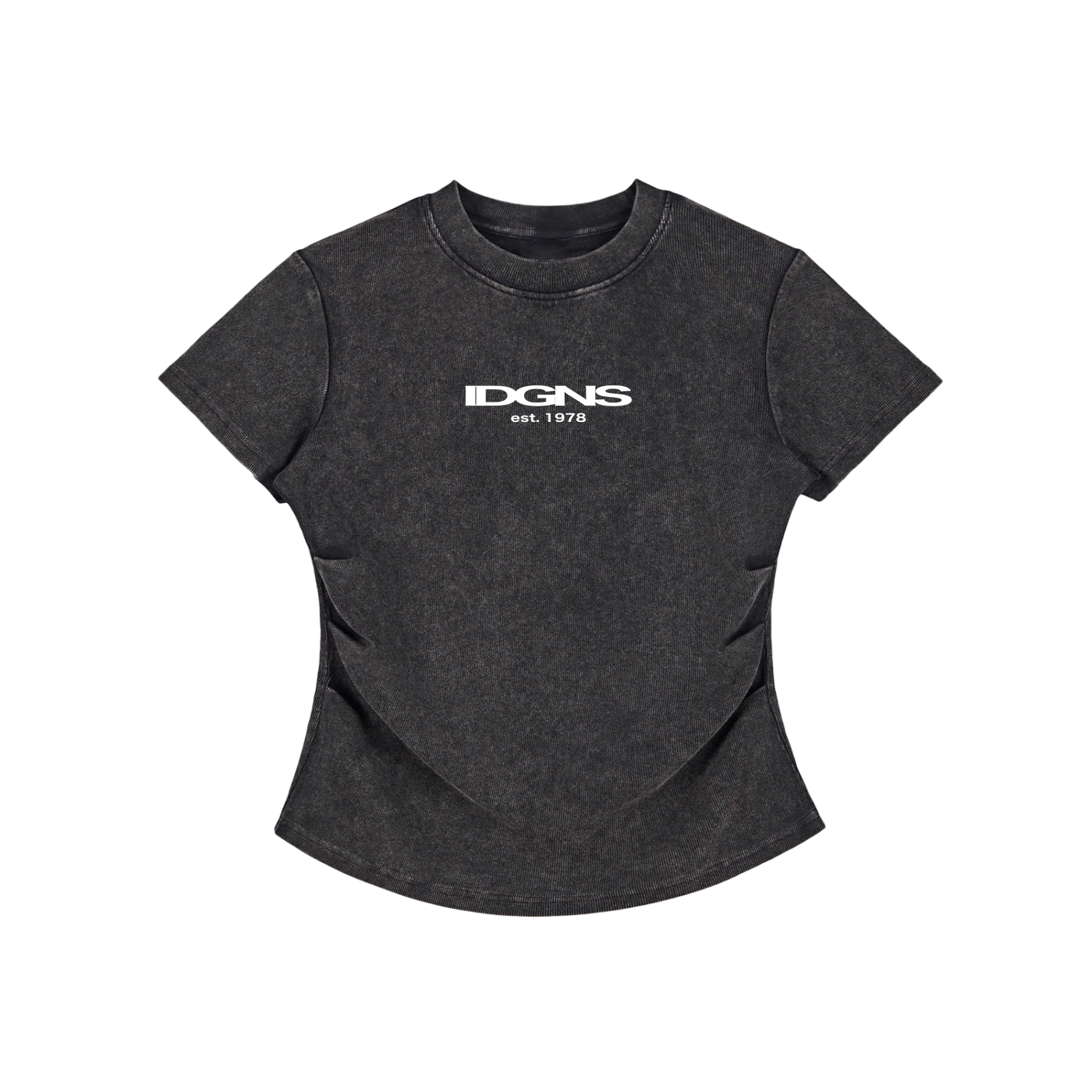 IDGNS WOMEN'S Vintage Washed Bodycon Cotton T-Shirt IDGNS