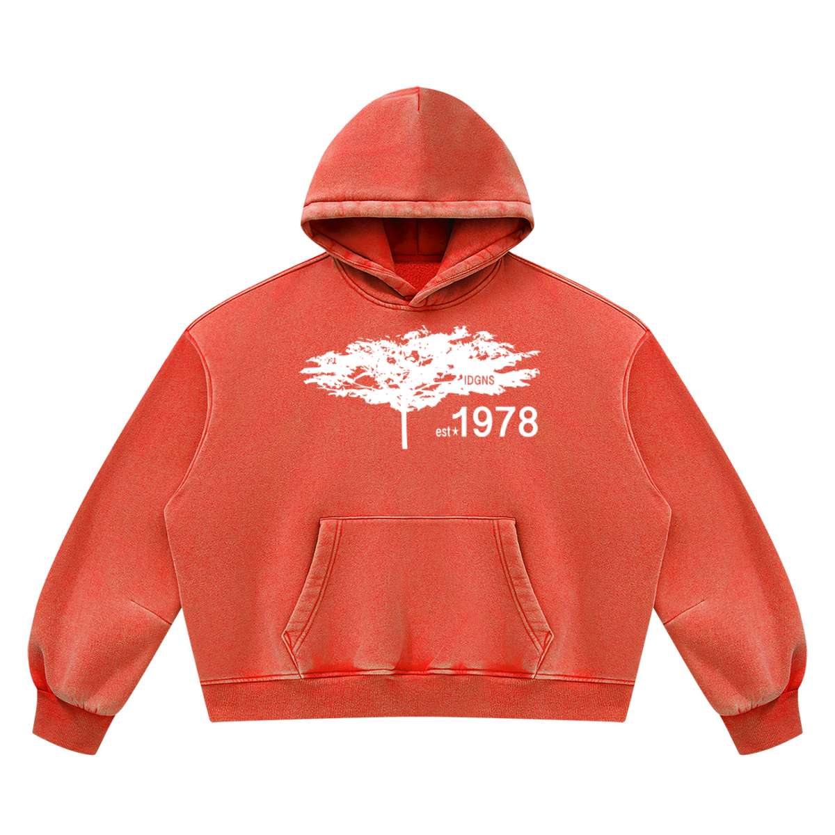 IDGNS Vintage Wash Boxy Fleece Hoodie