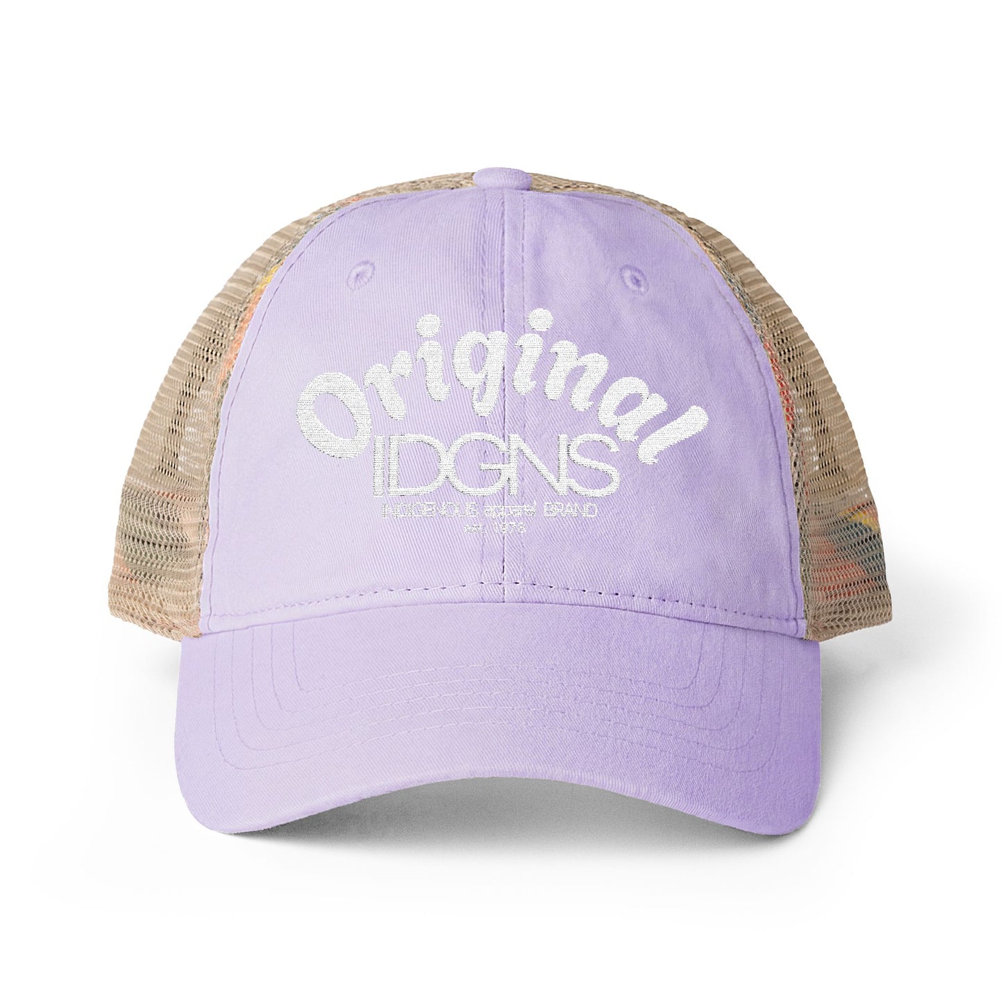 IDGNS Women's Embroided Washed Mesh-Back Cap