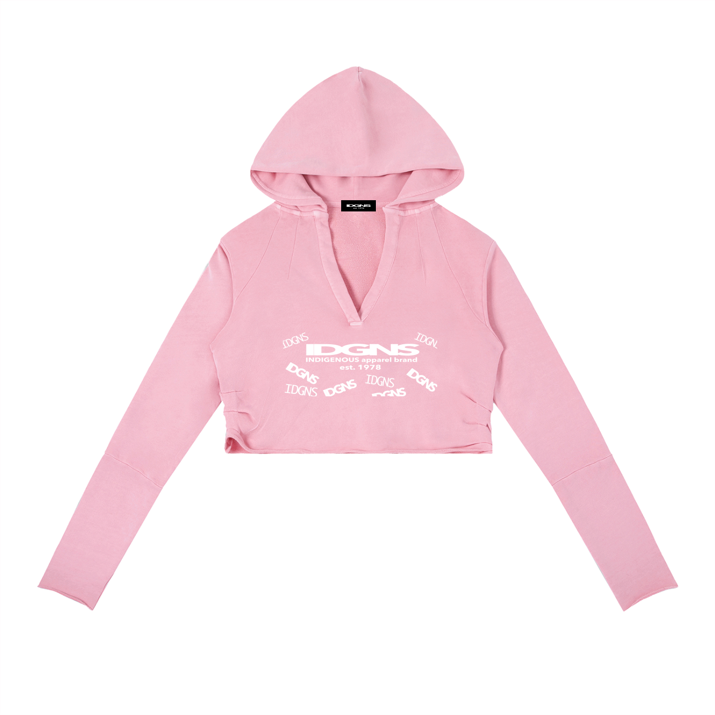 IDGNS Original Woman 2026 Vintage Washed Raw Edge Hoodie IDGNS
