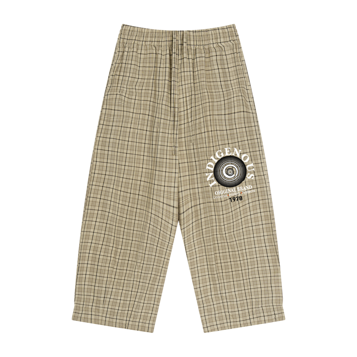 IDGNS Plaid Wide Leg Pants
