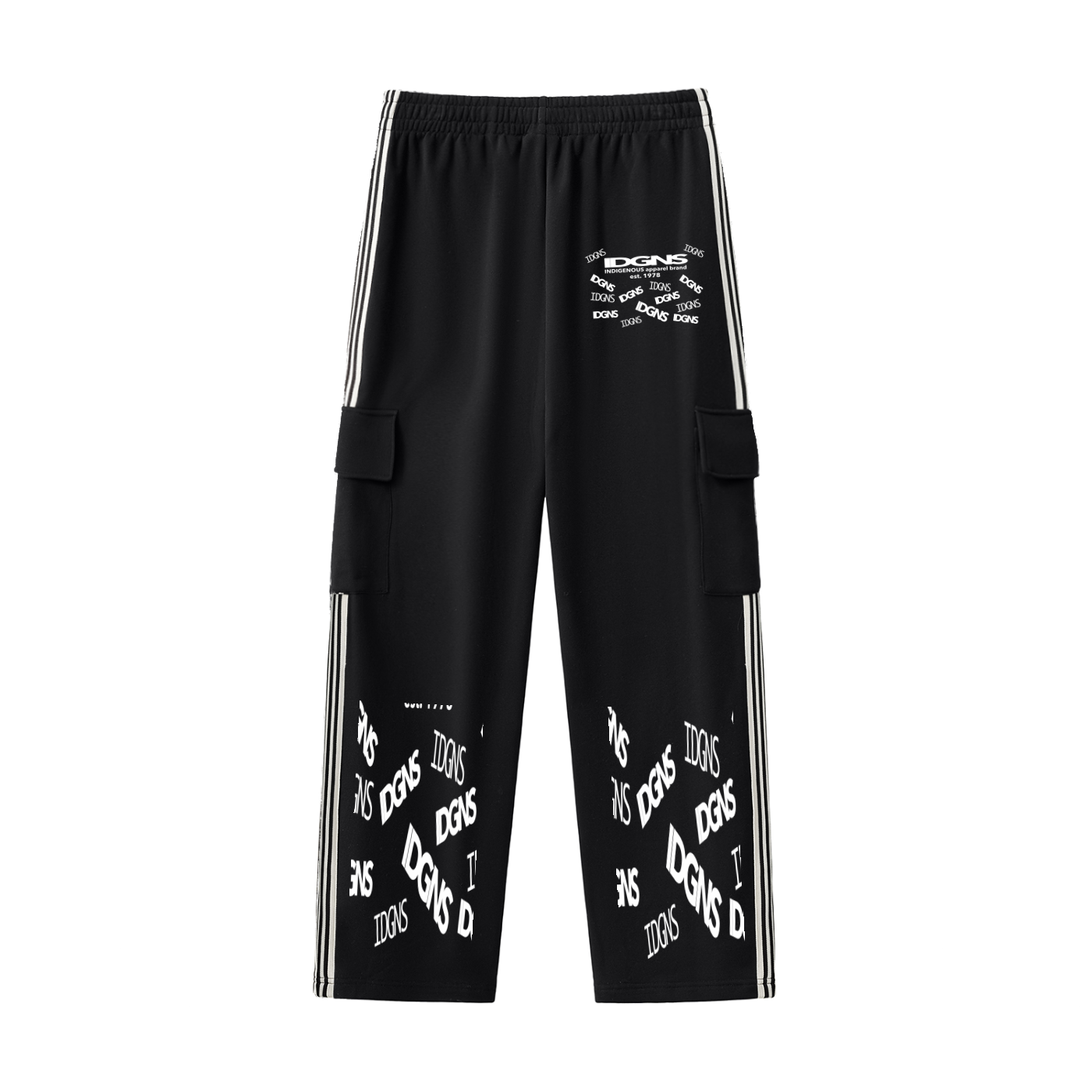 IDGNS Unisex Side Stripe Straight-Leg Pants IDGNS