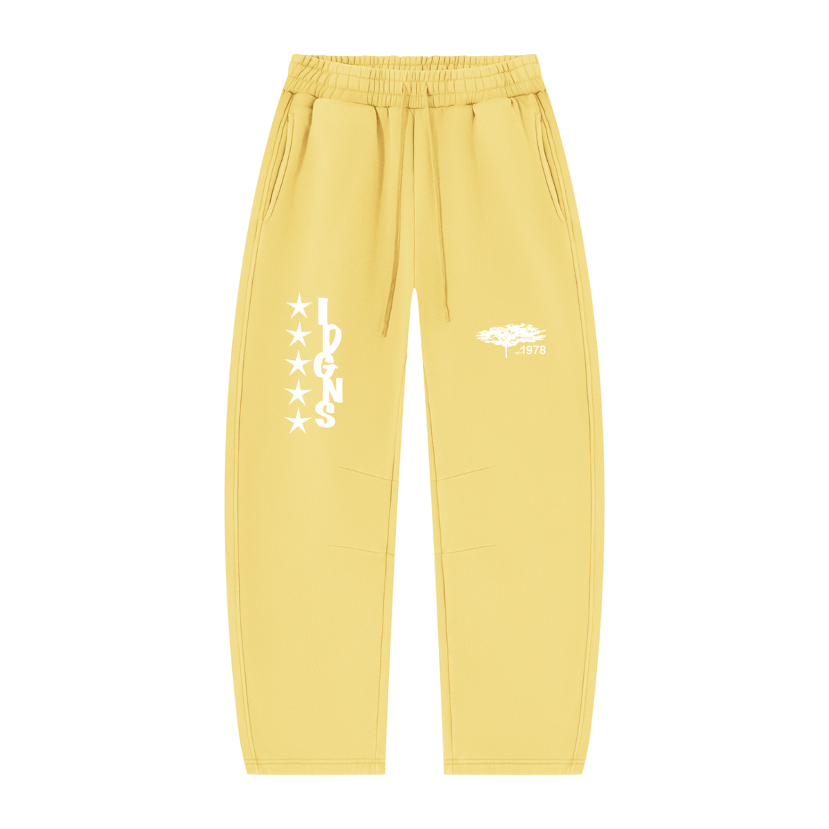 IDGNS Vintage Wash Barrel Leg Fleece Sweatpants